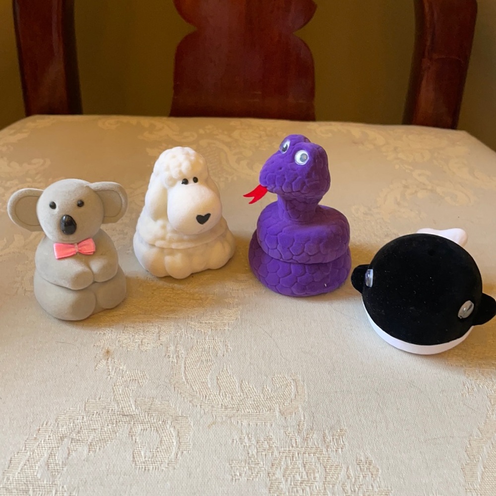 Adorable lot of children’s felt animal character jewelry cases, boxes, NWOT